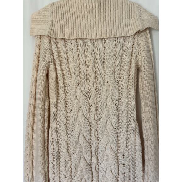 Banana Republic Cardigan Medium Wool Cable Knit Longline Buttons Sweater - Picture 13 of 13
